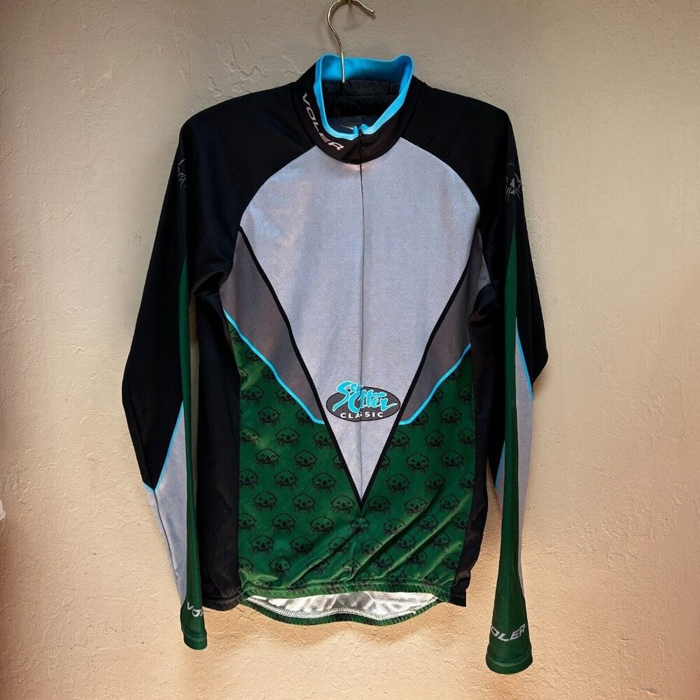 Voler Sea Otter Classic Club Raglan Long Sleeve Cycling Jersey Green Medium